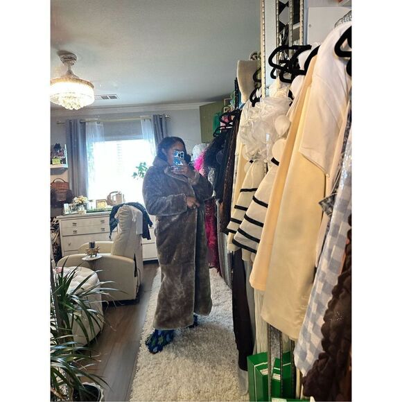 Boohoo Teddy Longline Coat SZ 8 - Picture 4 of 7